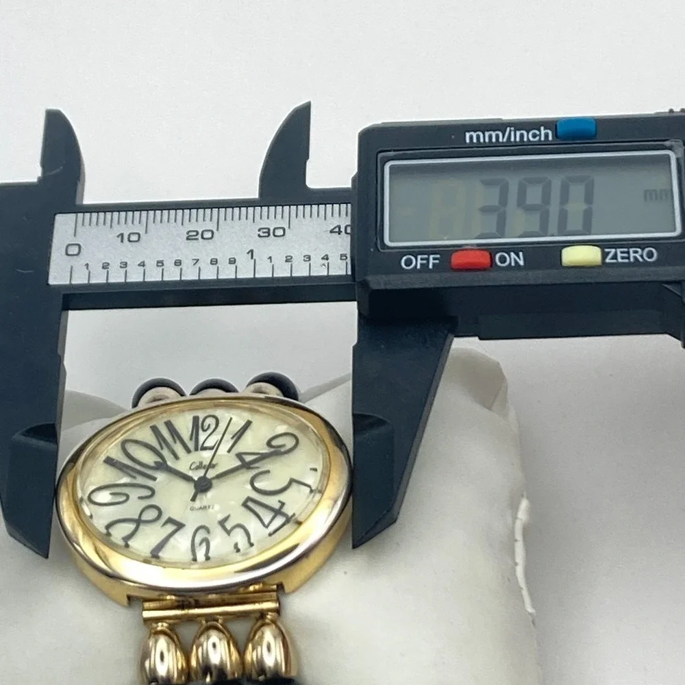 Vtg Collezio Women's Watch Gold Tone Oval 39mm Faux Pearl MOP New Battery 6.25